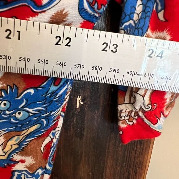 Men’s vintage Batik cotton Asian|Indonesian dragon button down shirt. Size Small - Picture 9 of 9
